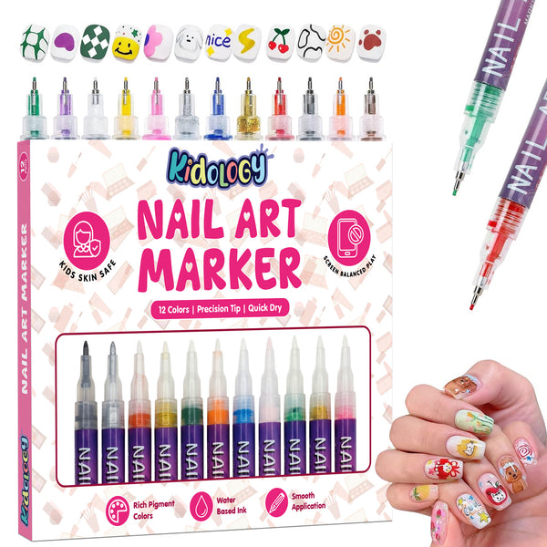 DIY Nail Art Pen (Set of 12Pcs)