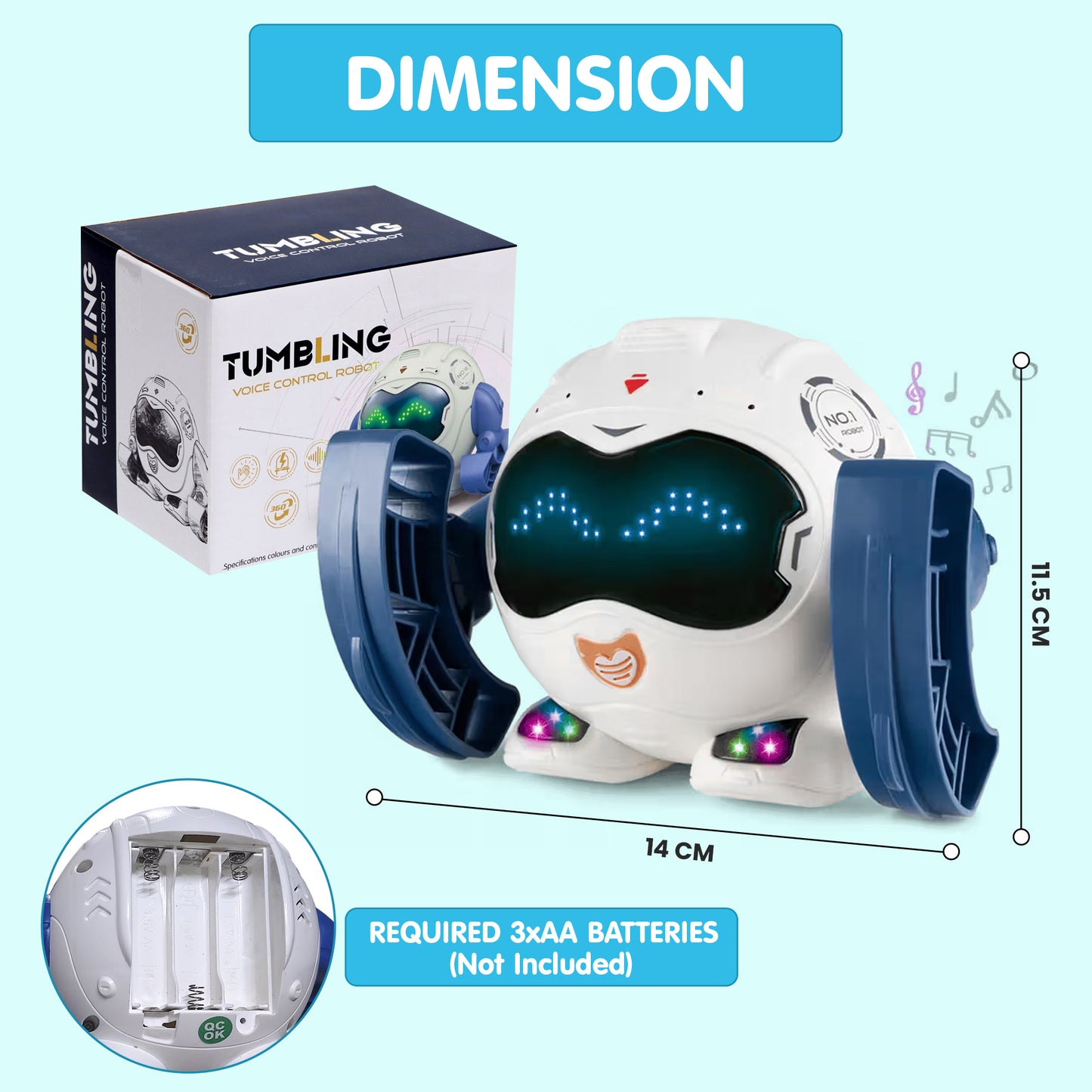 Tumbling Rolling Robot Toy