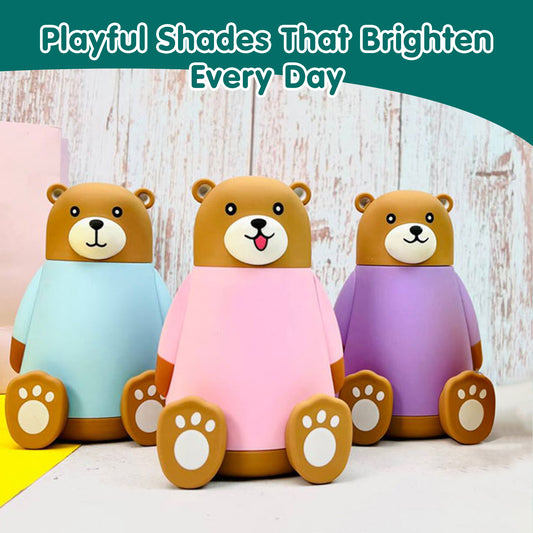 Cartoon Bear Vacuum Flask Water Bottle