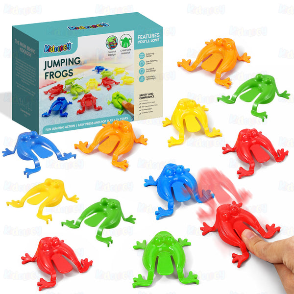 PLASTIC JUMPING FROG FINGER PRESS TOY
