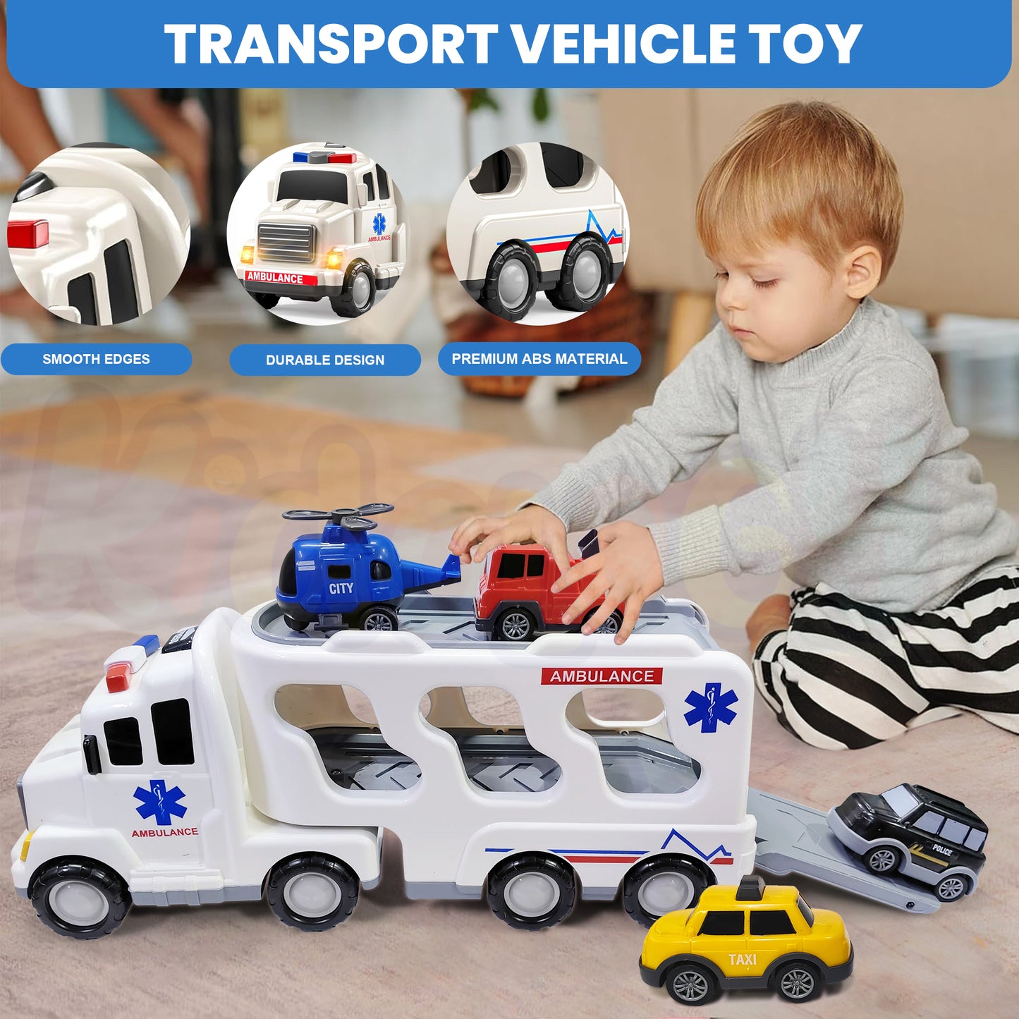 5 in 1 Ambulance Truck Toy Set