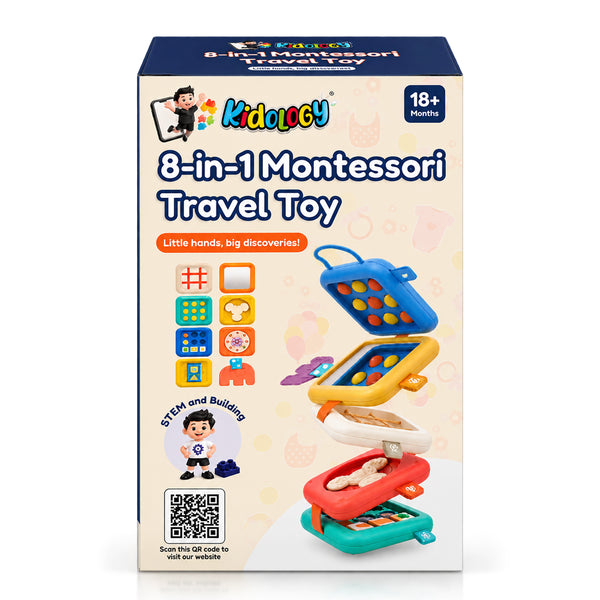 8 in 1 Montessori Travel Activity Cube Toy