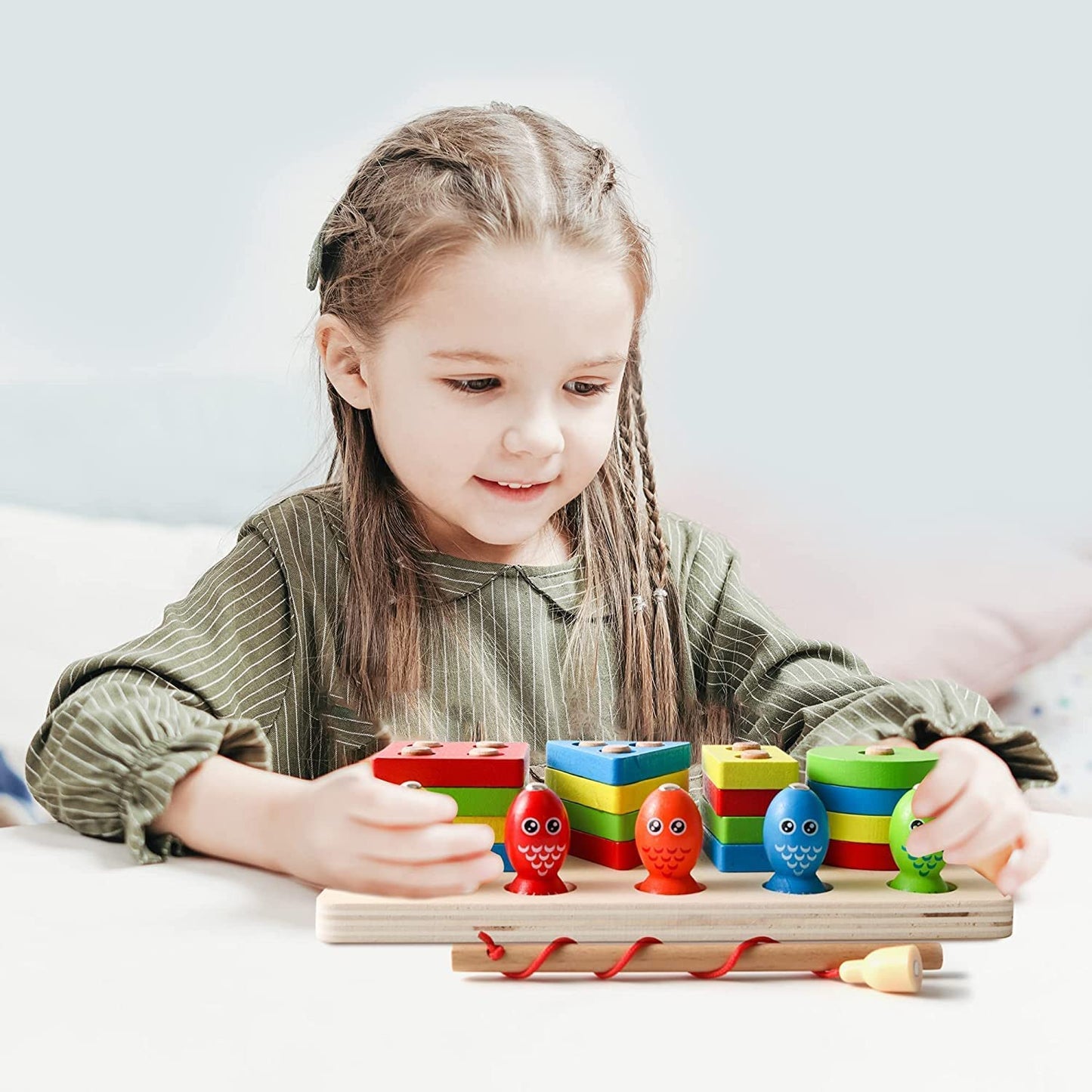 Wooden Magnetic Fishing Game