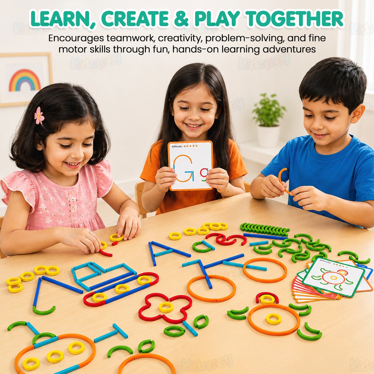 Creative Sticks & Rings Matching Puzzle Toys