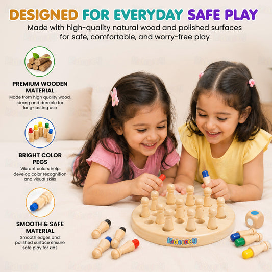 Wooden Memory Chess Game