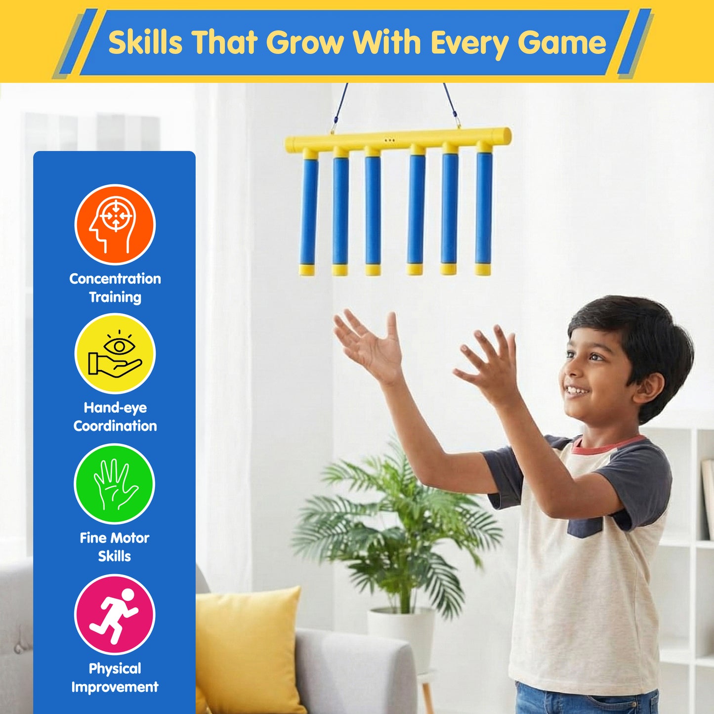 Reflex Drop Sticks Challenge Game