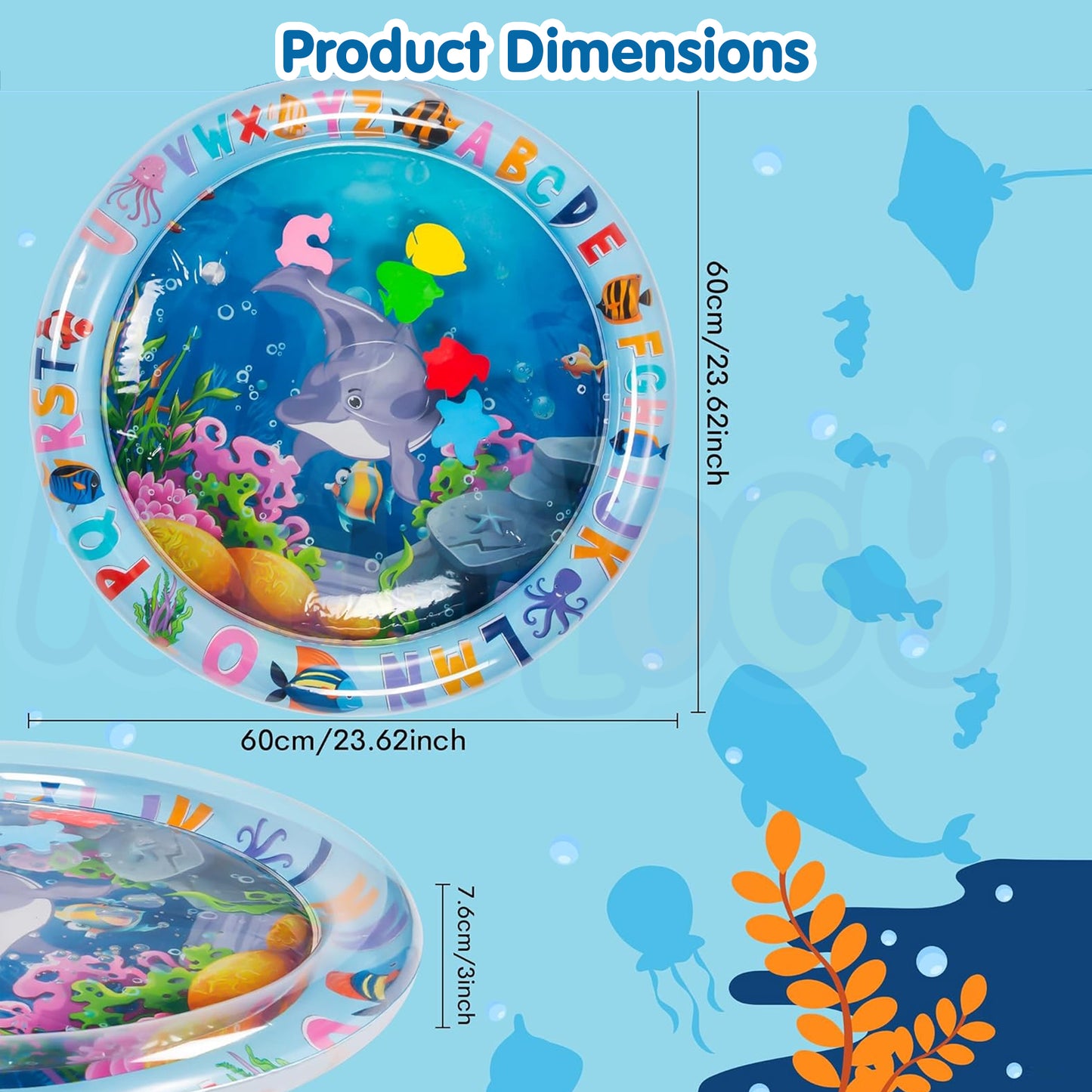 Inflatable Leakproof Round Water Play Mat