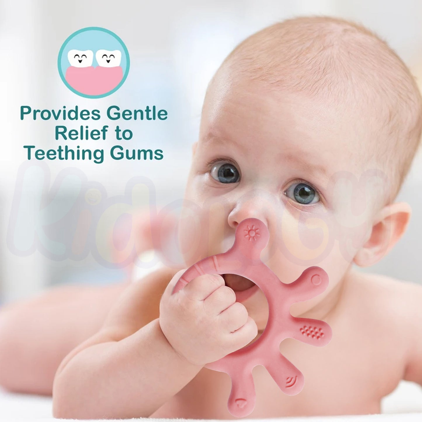 Silicone Finger-Shaped Teether (Pink)