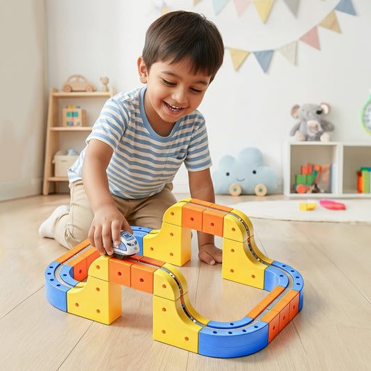 Magnetic Monorail DIY Versatile Track Car (70 Pcs)