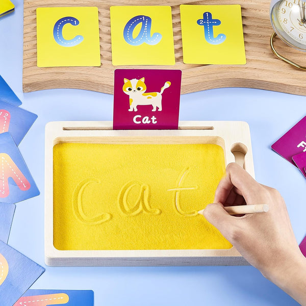 Alphabet Sandpaper Letters Wooden Tray Set