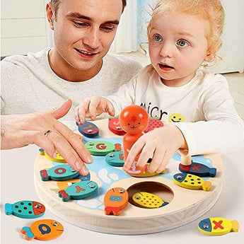 Wooden Circular Fishing Game - HelloKidology