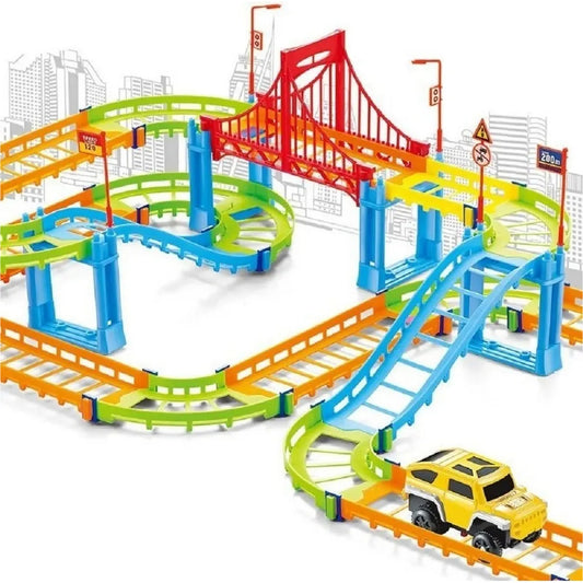 DIY Rapid Variety Car Racing Track with Electric Car Toys