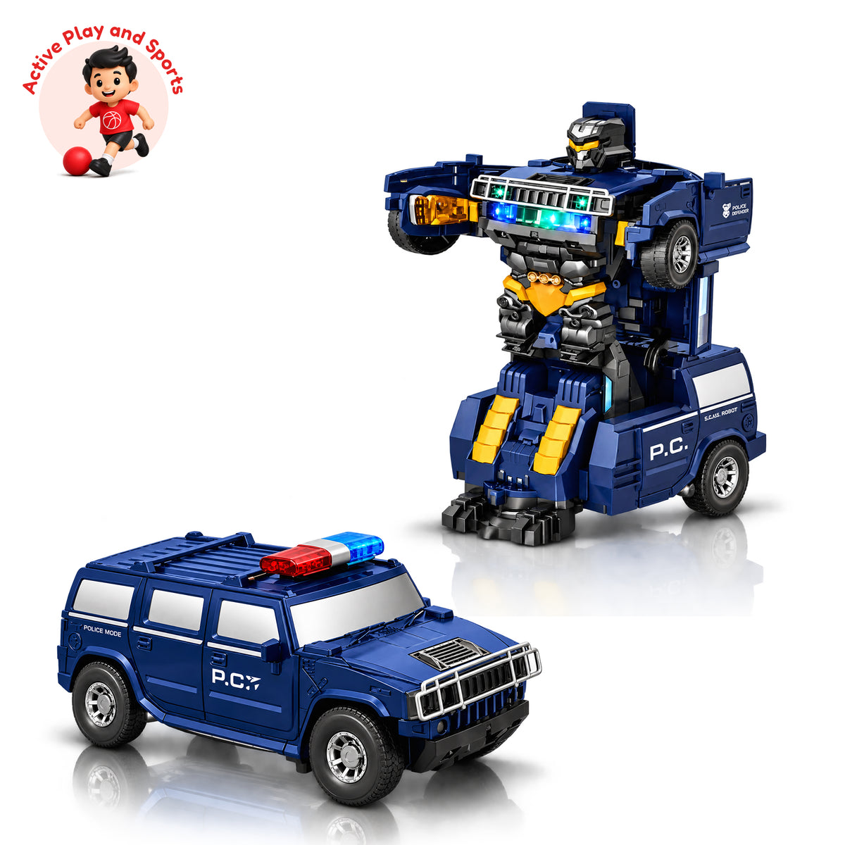 TransformBot Robot Car Toy by Kidology, view 2