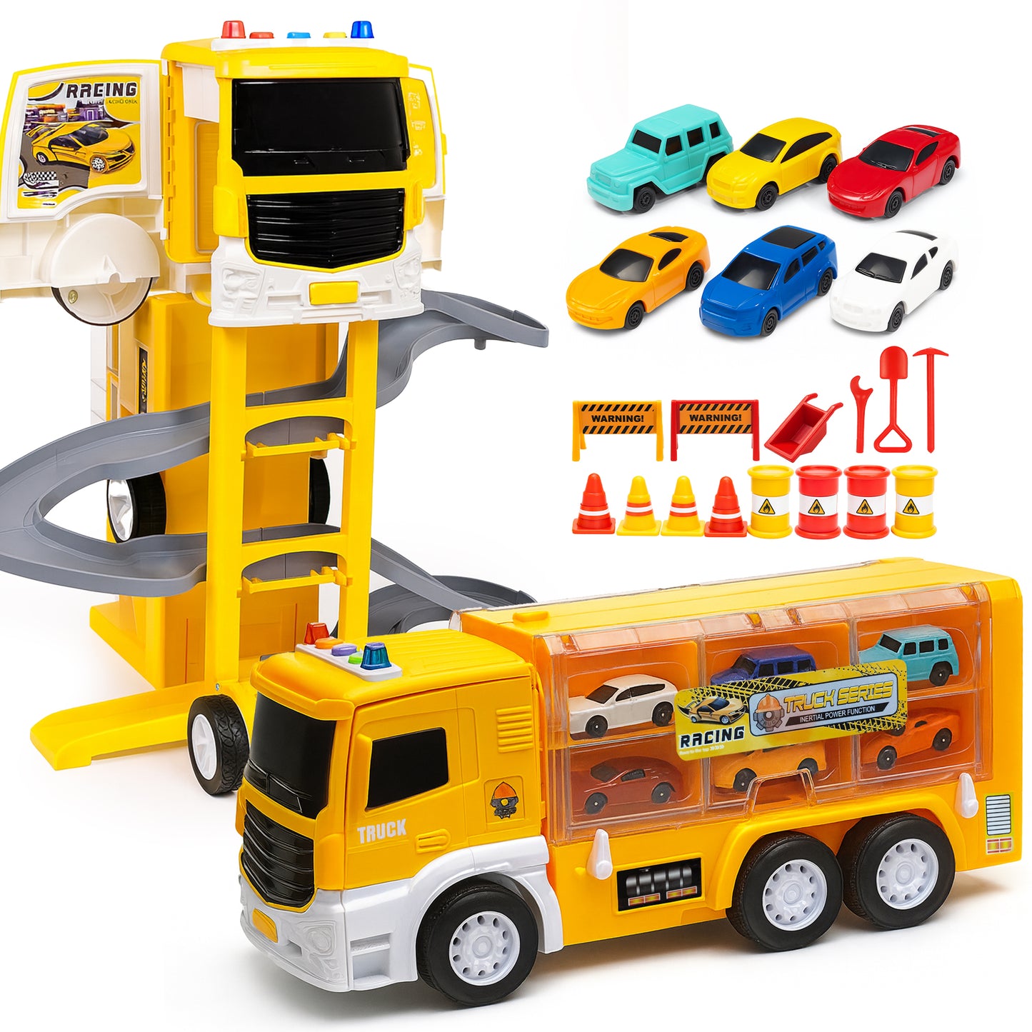 Transforming Car Parking Lot Playset