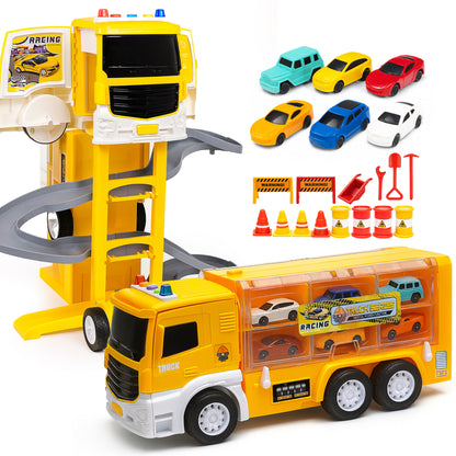 Transforming Car Parking Lot Playset