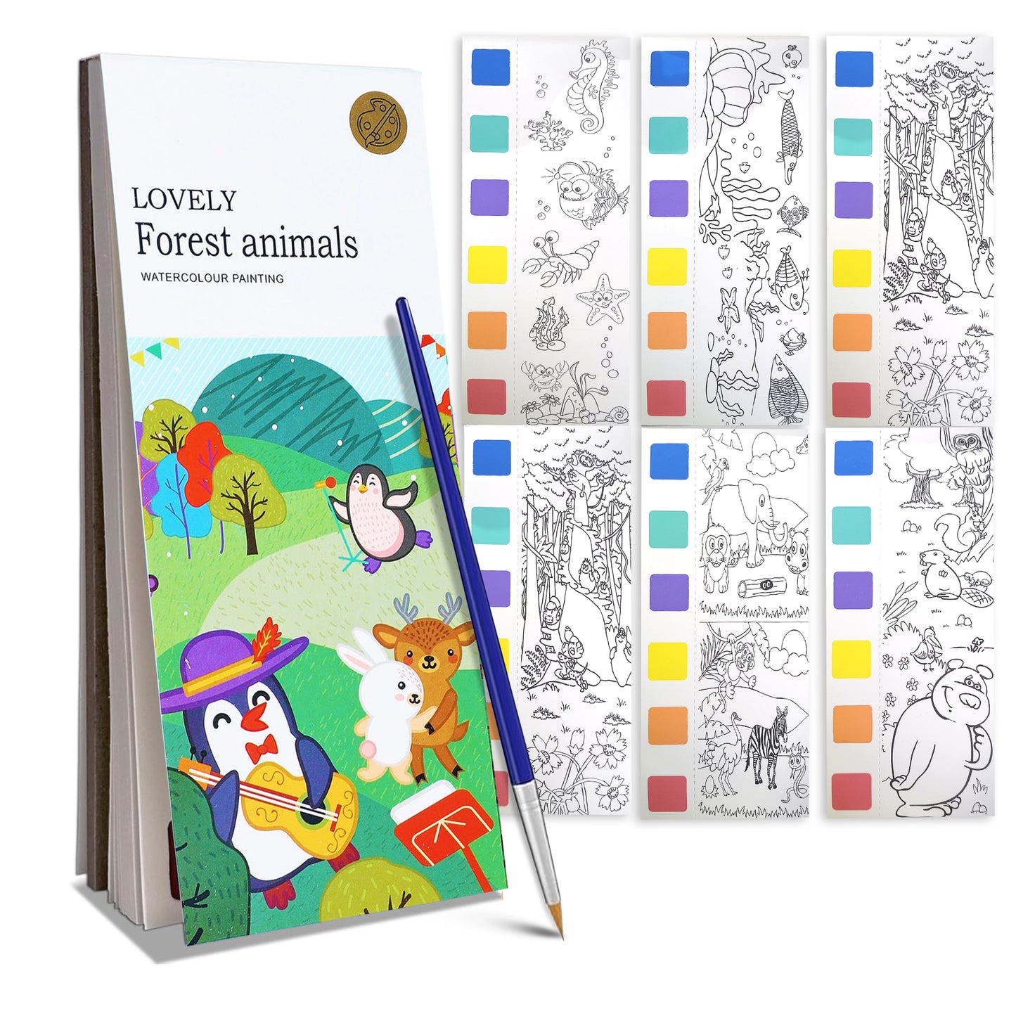 Watercolor Painting Book – Forest Theme