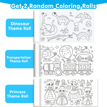 Drawing Book Coloring Paper Roll - Set of 2
