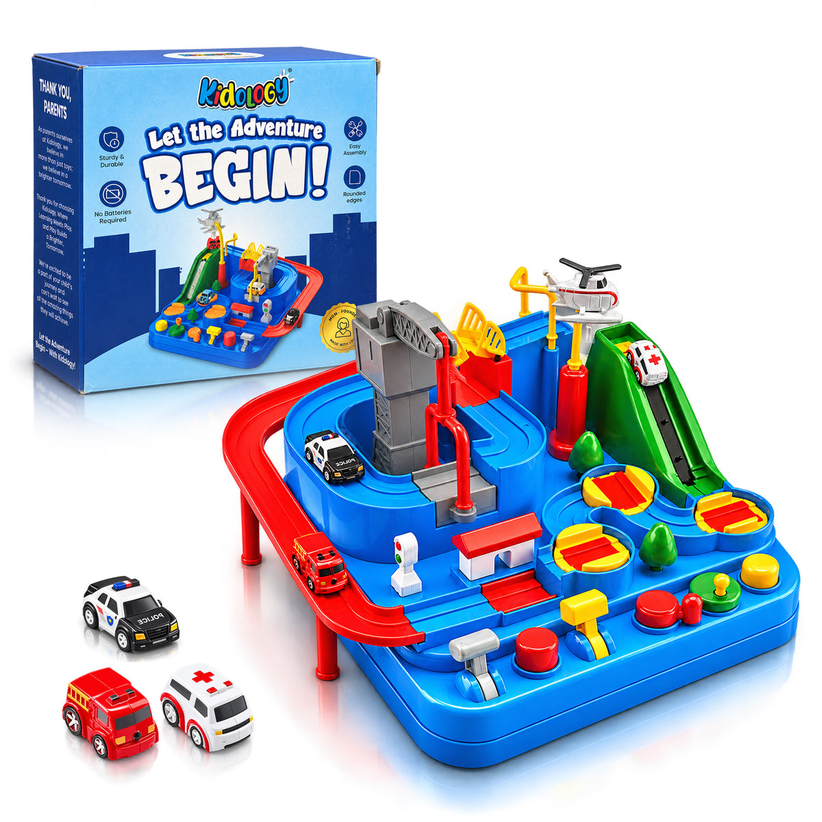 City Adventure Rescue Car Set by Kidology, view 2