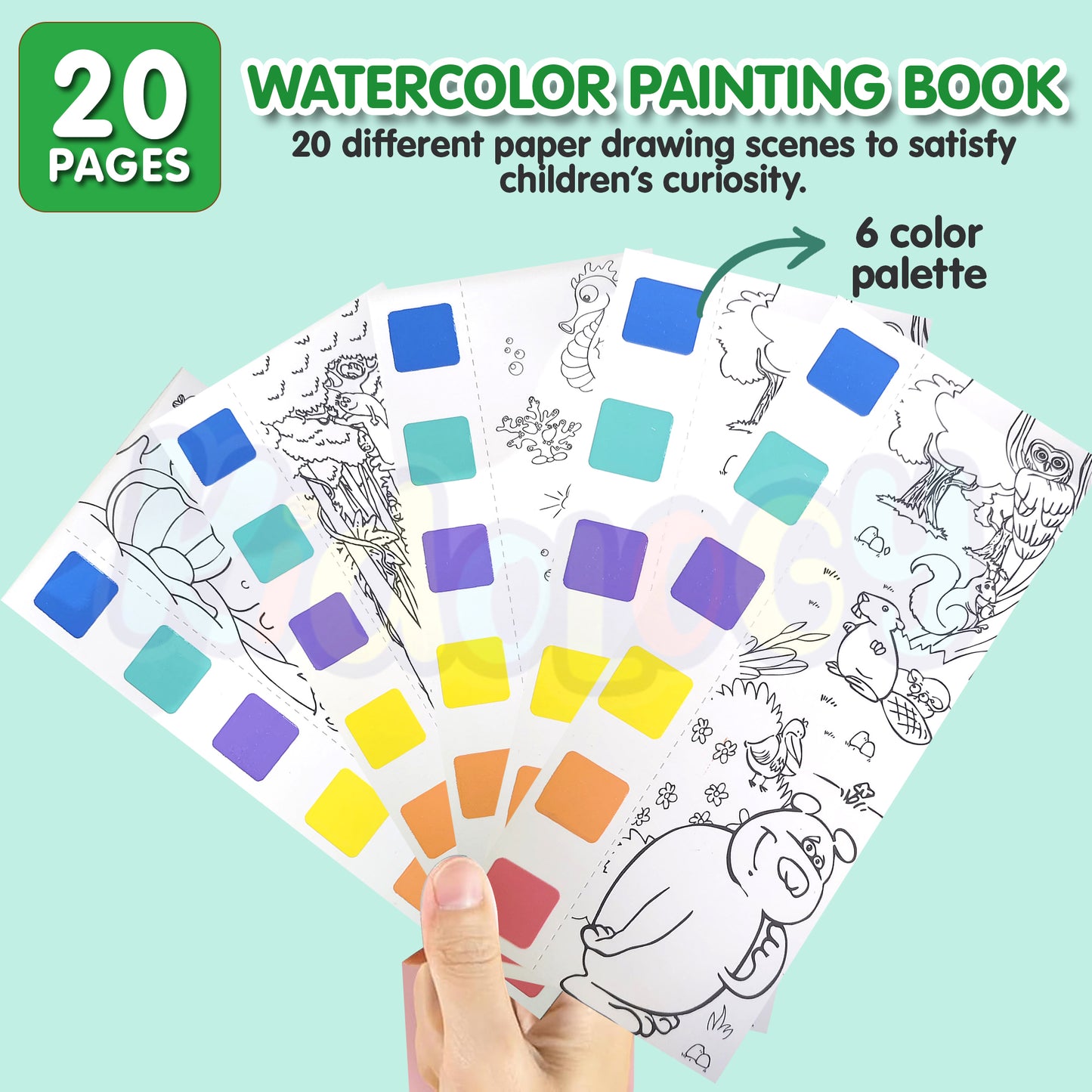 Watercolor Painting Book – Forest Theme
