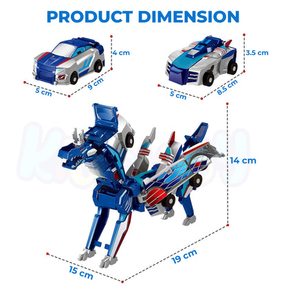 2-in-1 Magnetic Transforming Car to Dragon Toy