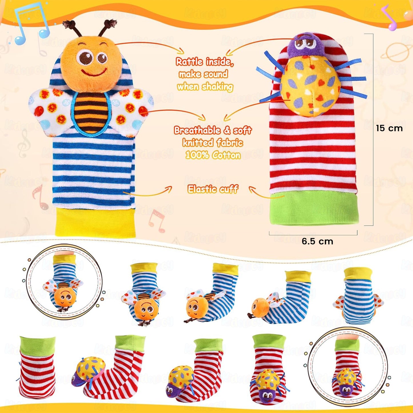 Baby Sensory Rattle Toy Set