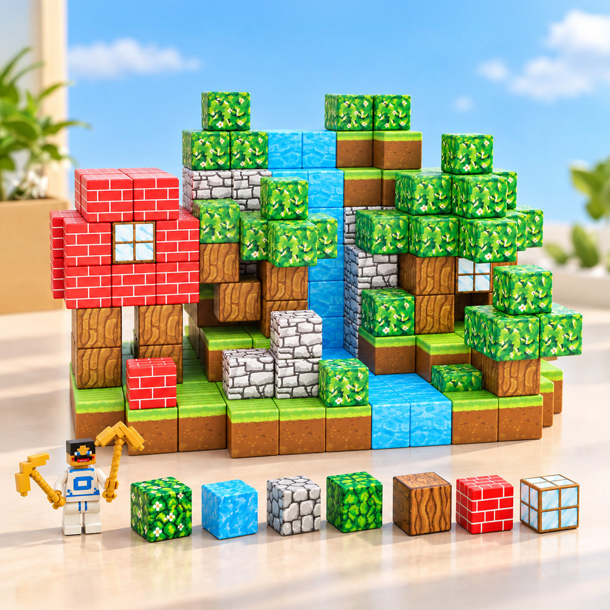 Magnetic Builder Blocks 75 Cubes by Kidology, view 3
