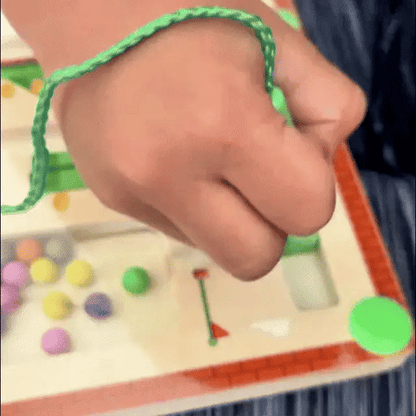 Wooden Magnetic Color and Number Mushroom Maze for Kids