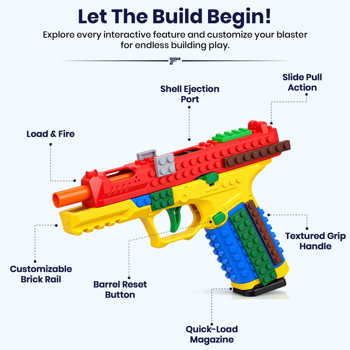 Shell Ejecting Soft Bullet Toy Gun by Kidology, view 4