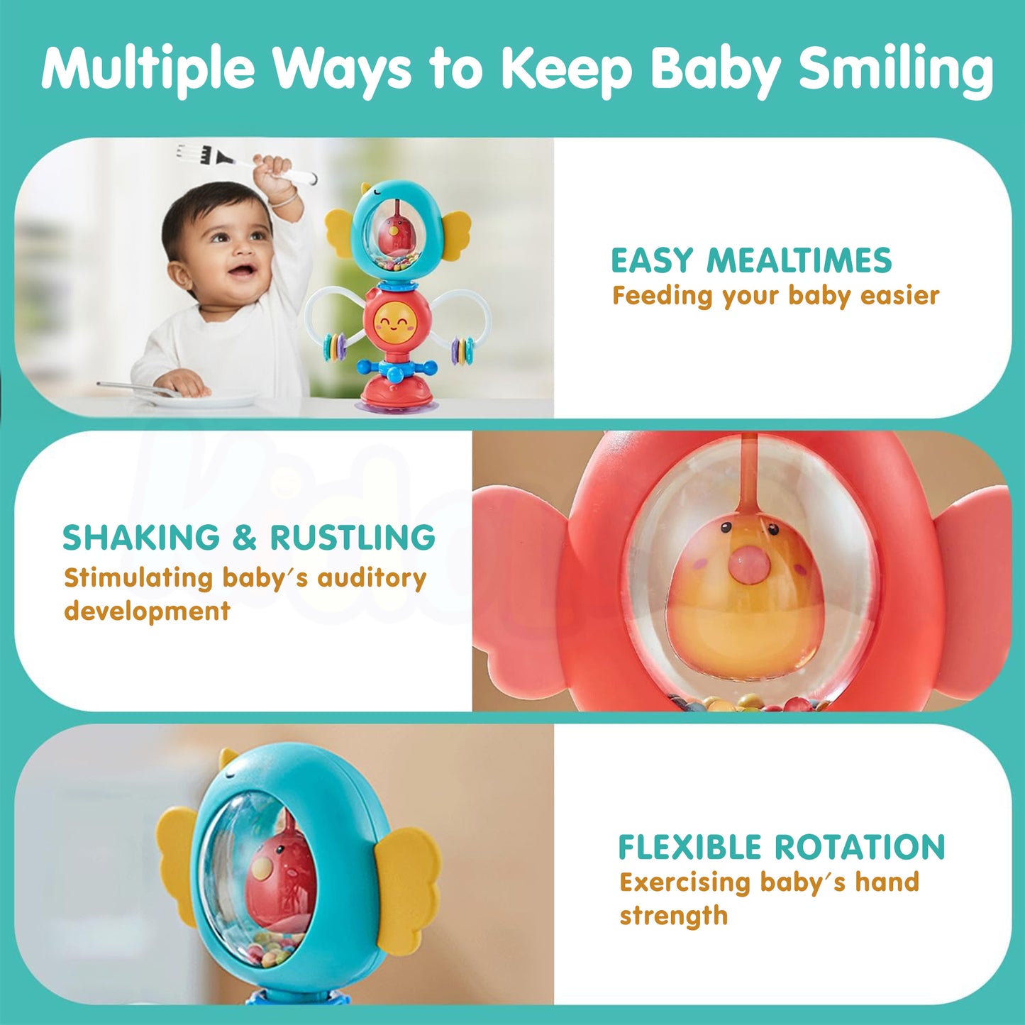 Twist & Rattle Teething Ring Toy