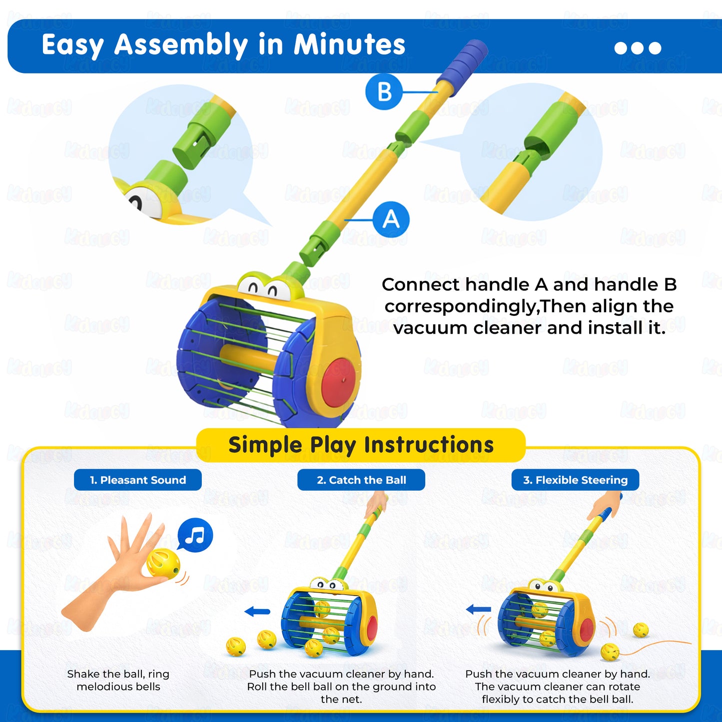 Kid's Ball Shooting Pot and Vacuum Cleaner