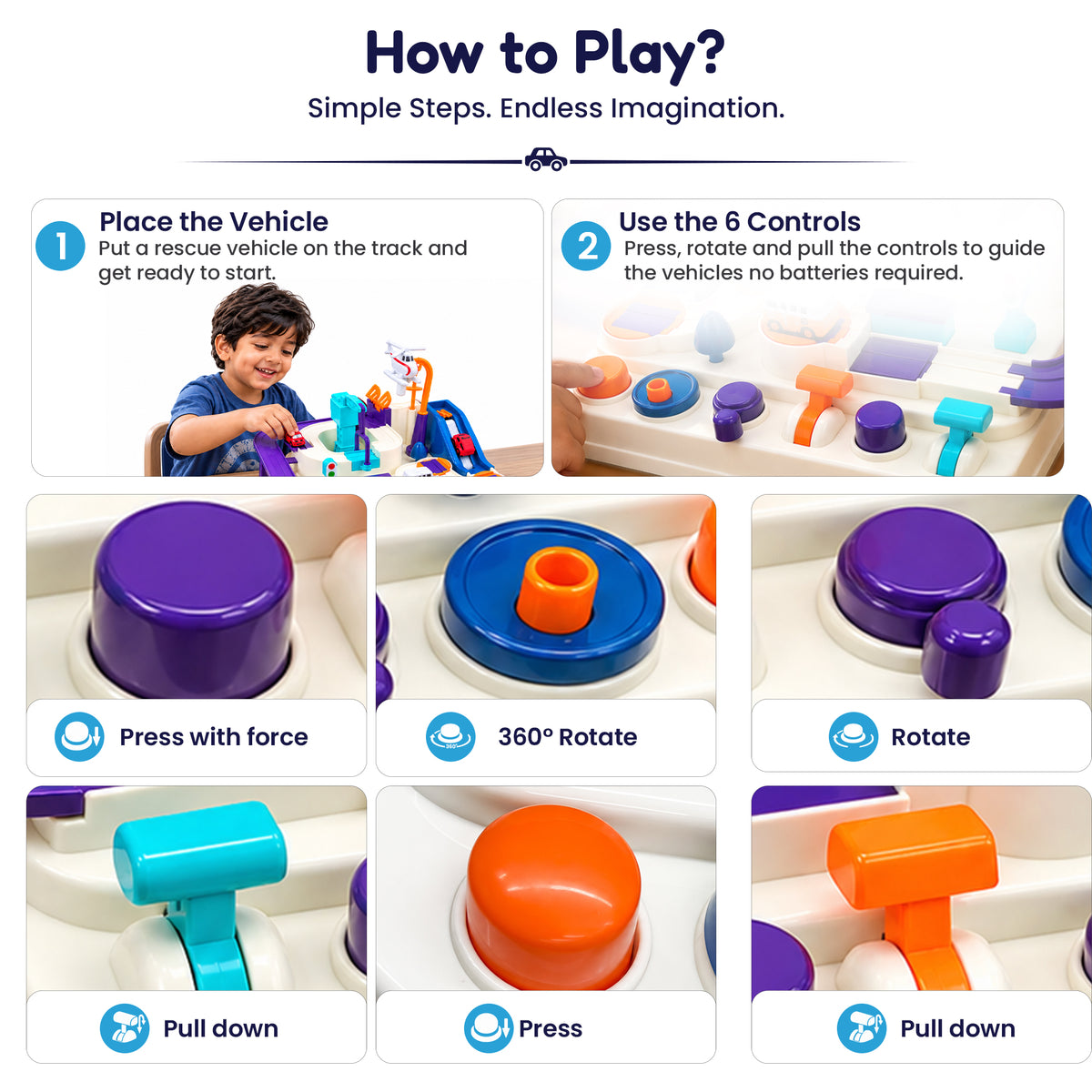 Car Race Track Toy for Toddlers by Kidology, view 4