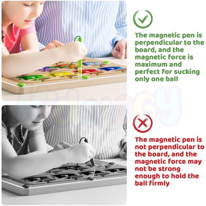 Magnetic Color and Number Maze Board
