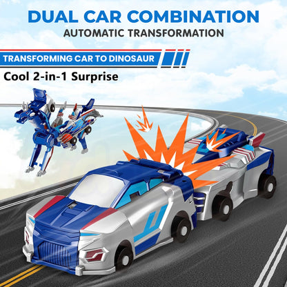 2-in-1 Magnetic Transforming Car to Dragon Toy
