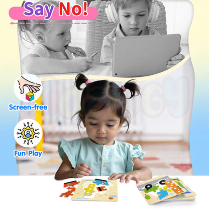 Wooden Jigsaw Puzzle Set of 6