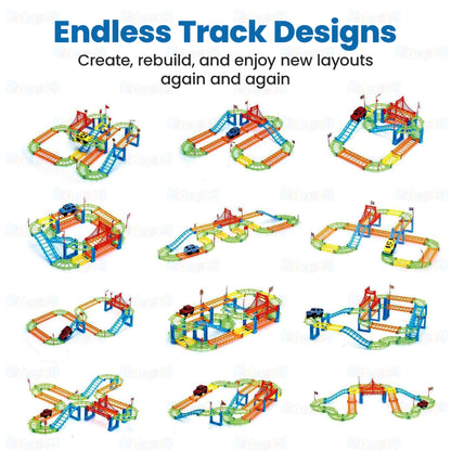 DIY Rapid Variety Car Racing Track with Electric Car Toys