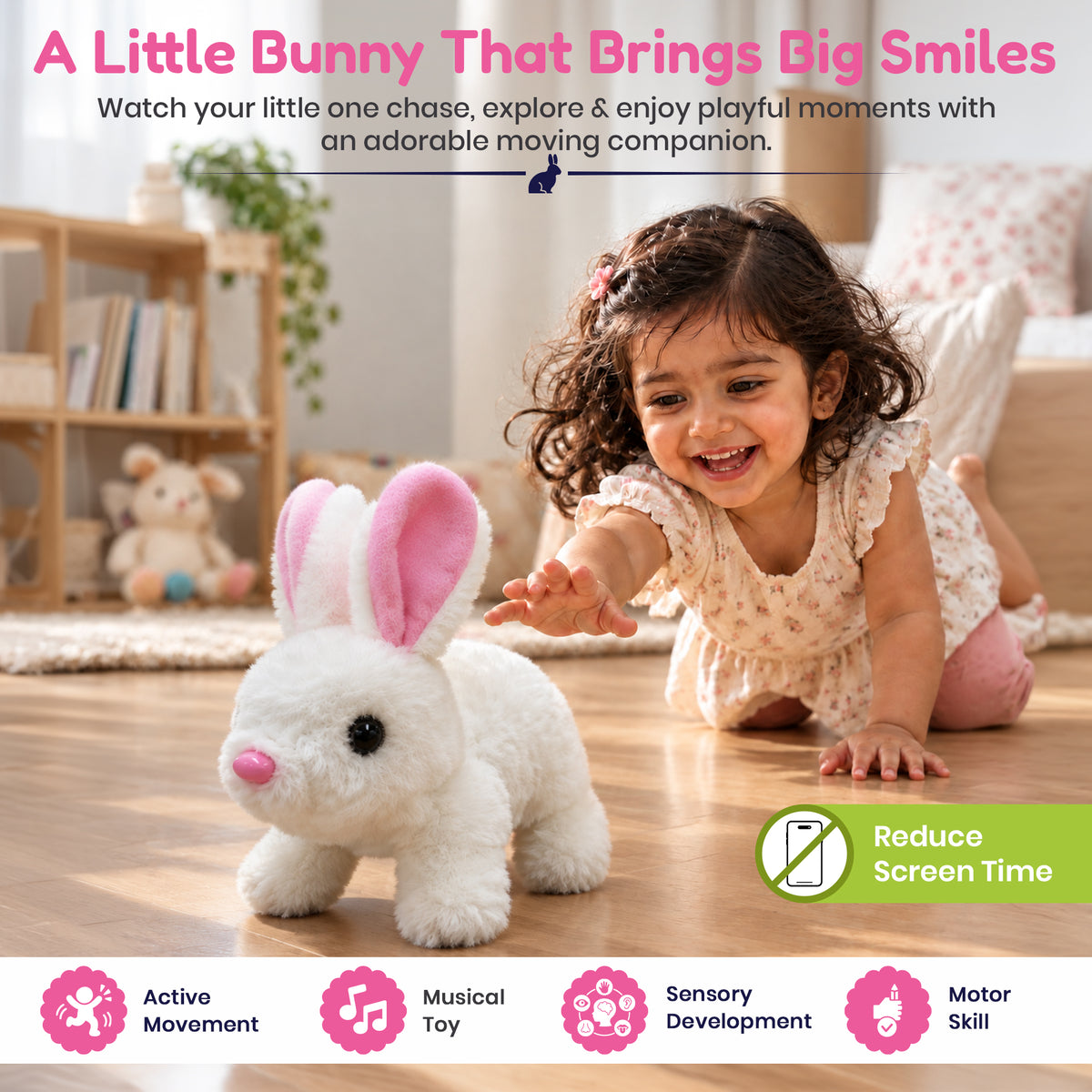 Interactive Moving Rabbit Toy by Kidology, view 6