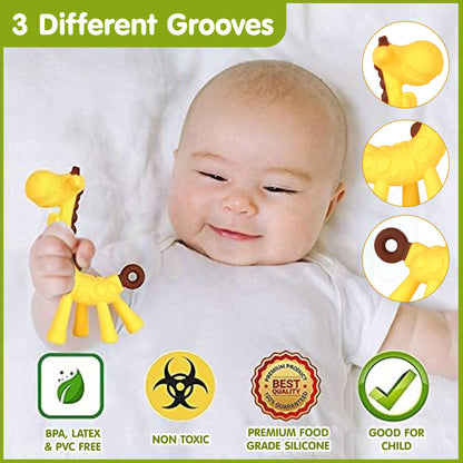 Silicone Baby Teething Toys- Set of 4