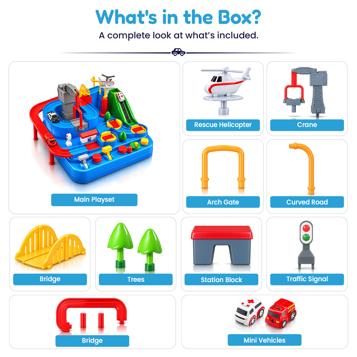 City Adventure Rescue Car Set by Kidology, view 7