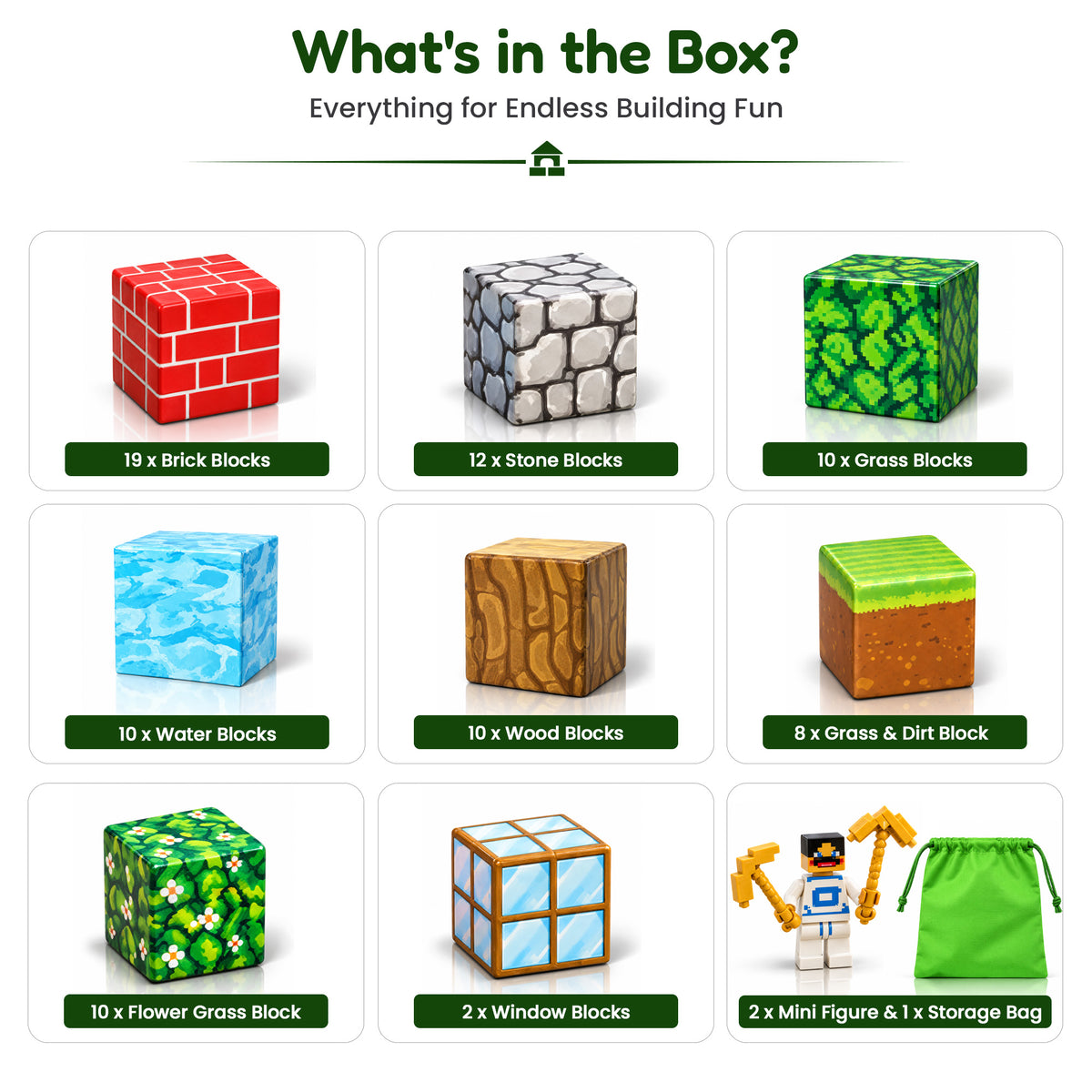 Magnetic Builder Blocks 75 Cubes by Kidology, view 7