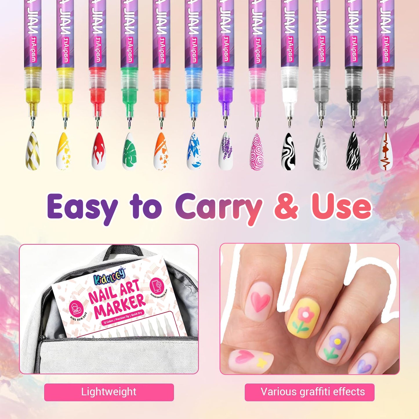DIY Nail Art Pen (Set of 12Pcs)