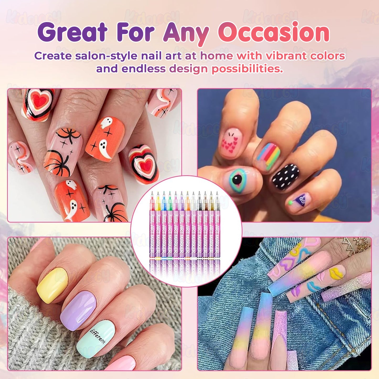 DIY Nail Art Pen (Set of 12Pcs)