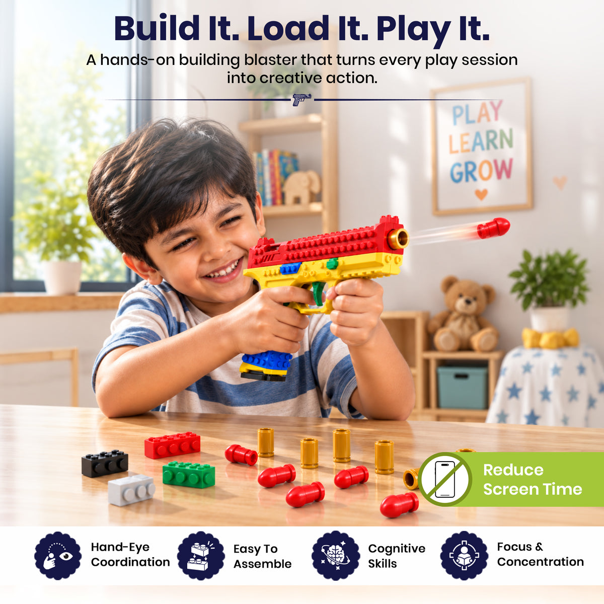 Shell Ejecting Soft Bullet Toy Gun by Kidology, view 7