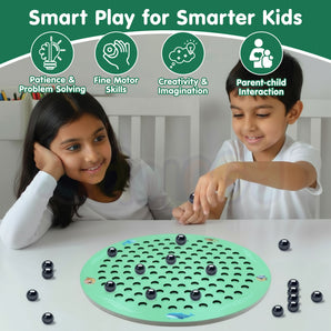 Circular Magnet Clash Chess Game