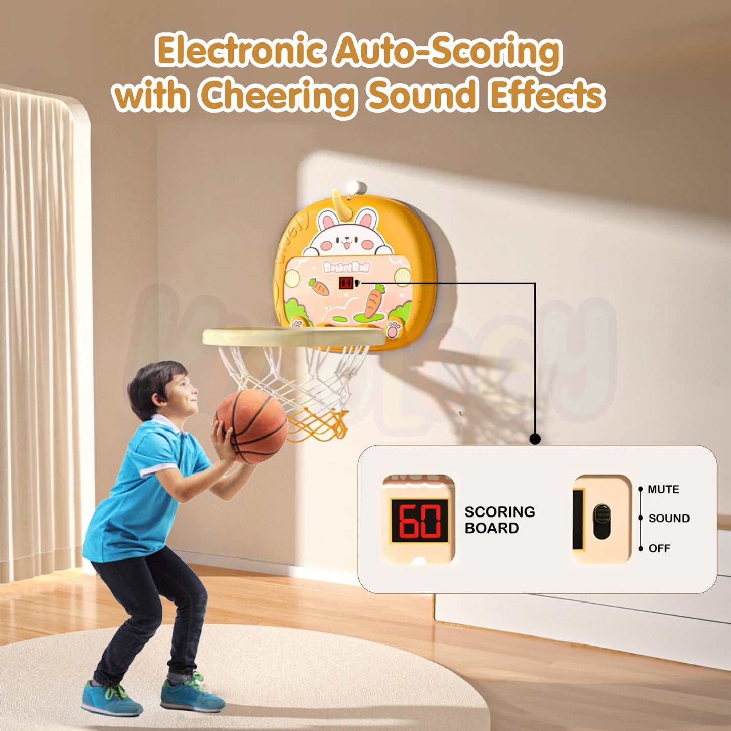 Indoor Mini Basketball Hoop With Digital Score Counter