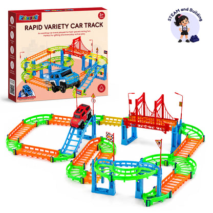 DIY Rapid Variety Car Racing Track with Electric Car Toys