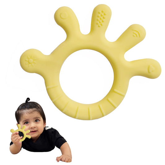 Silicone Finger-Shaped Teether (Yellow)