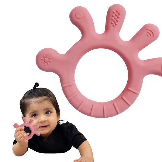 Silicone Finger-Shaped Teether (Pink)