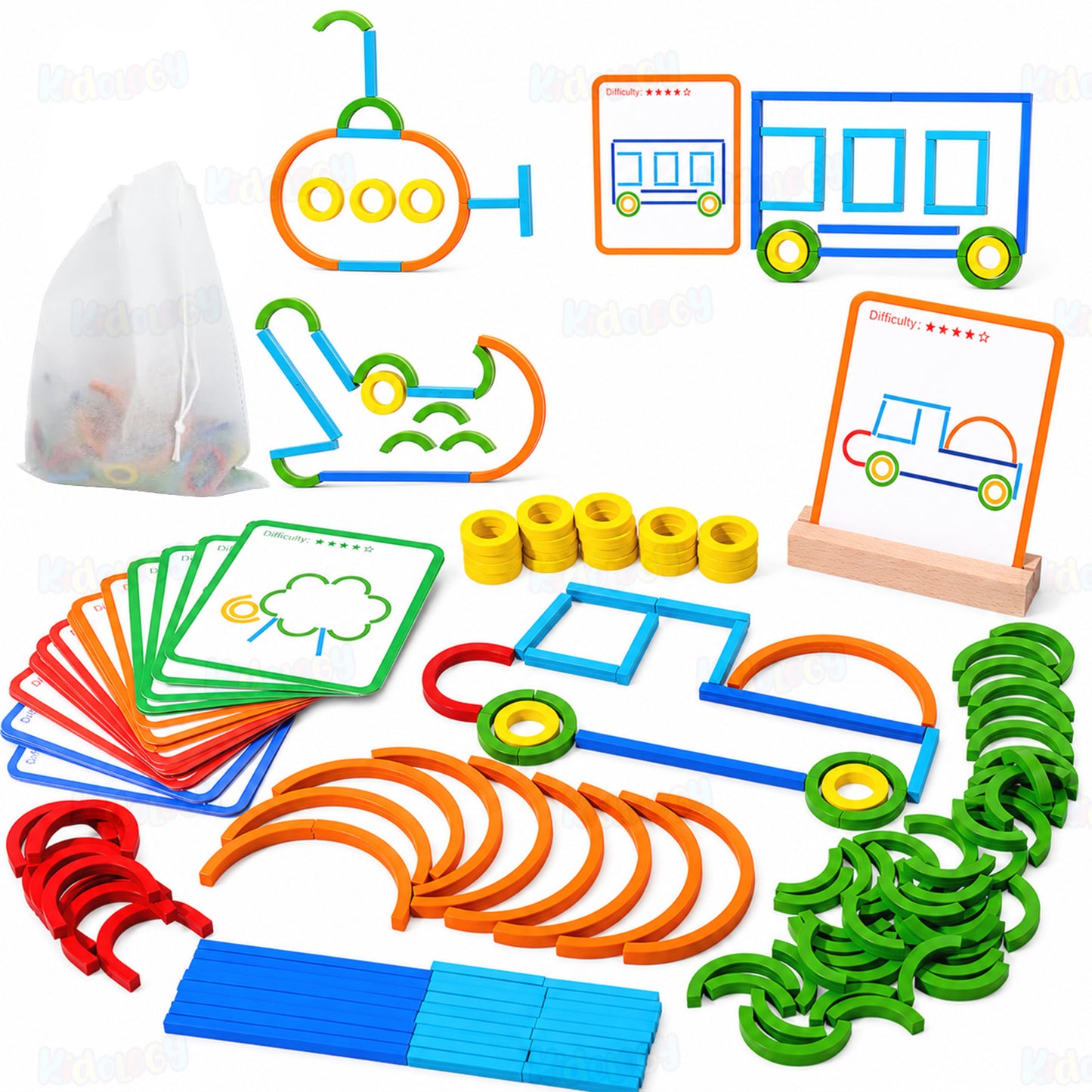 Creative Sticks & Rings Matching Puzzle Toys