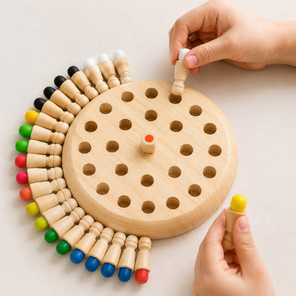 Wooden Memory Chess Game