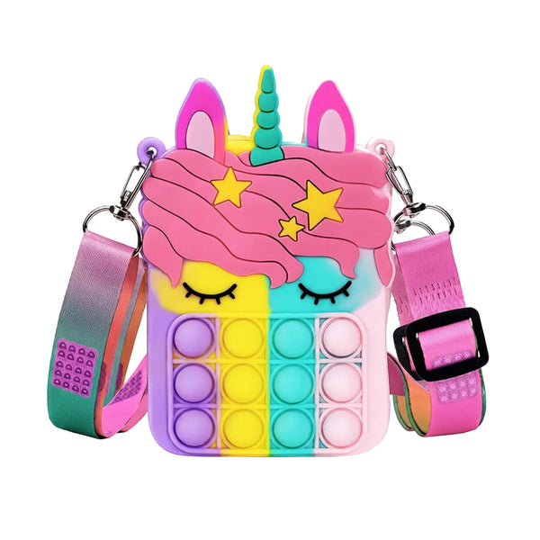 Unicorn Pop It Sling Bag for Kids